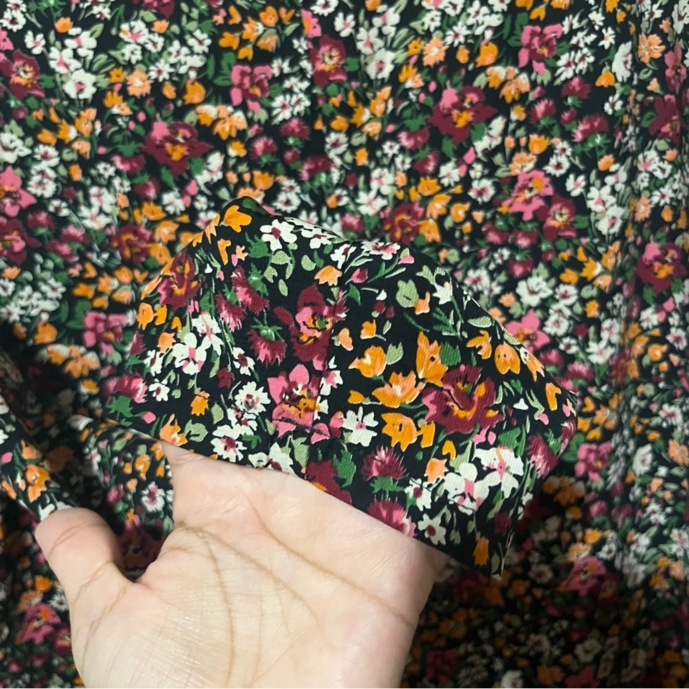 Lulu's Miss Punctuality Pink and Black Floral Print Lightweight Blazer - Picture 8 of 12
